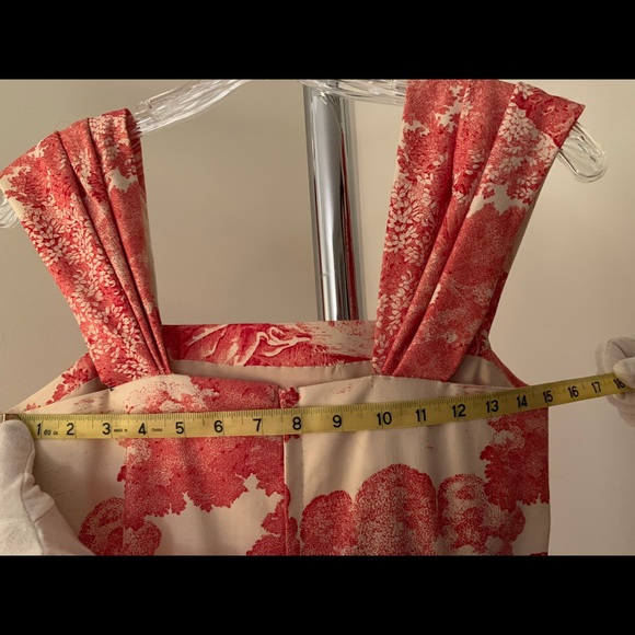Toile red and white dress - Picture 8 of 11